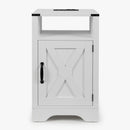 Farmhouse Nightstand, Charging Station & Storage by HouseOfZazla