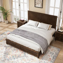 Platform Bed Frame With Tall Headboard by HouseOfZazla