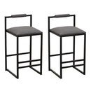 Elegant Bar Stool Set With Backrest And Footrest, Counter Height (Set of 2) by HouseOfZazla