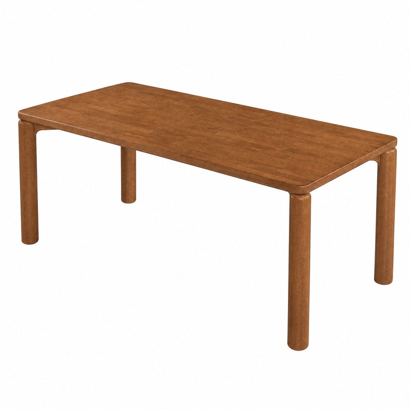 7-Piece Rectangular Dining Table Set, 70 Inch Rubber Wood, photo 5 of 10