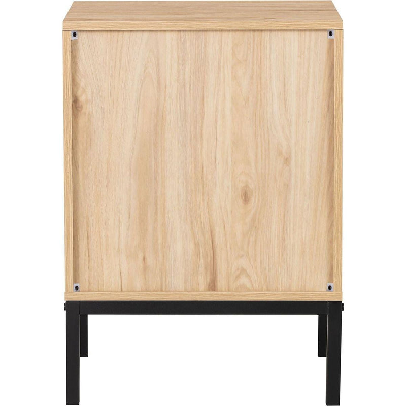 Set of 2 rectangle Rattan Bedside Table Nightstand with Drawer 2