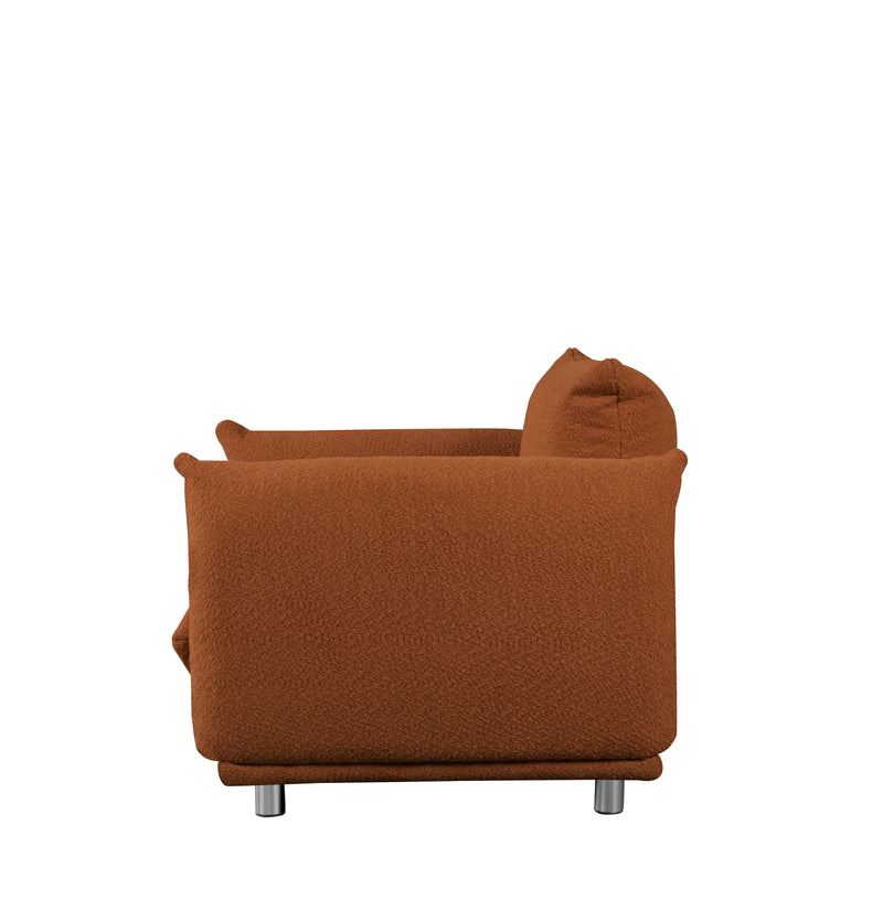 Sherpa Accent Chair Single Sofa 42"W Accent Chair for Bedroom Living room Apartment, Brown