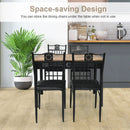 5 Pcs Dining Set Wood Metal Table and 4 Chairs with Cushions by LJGDeals