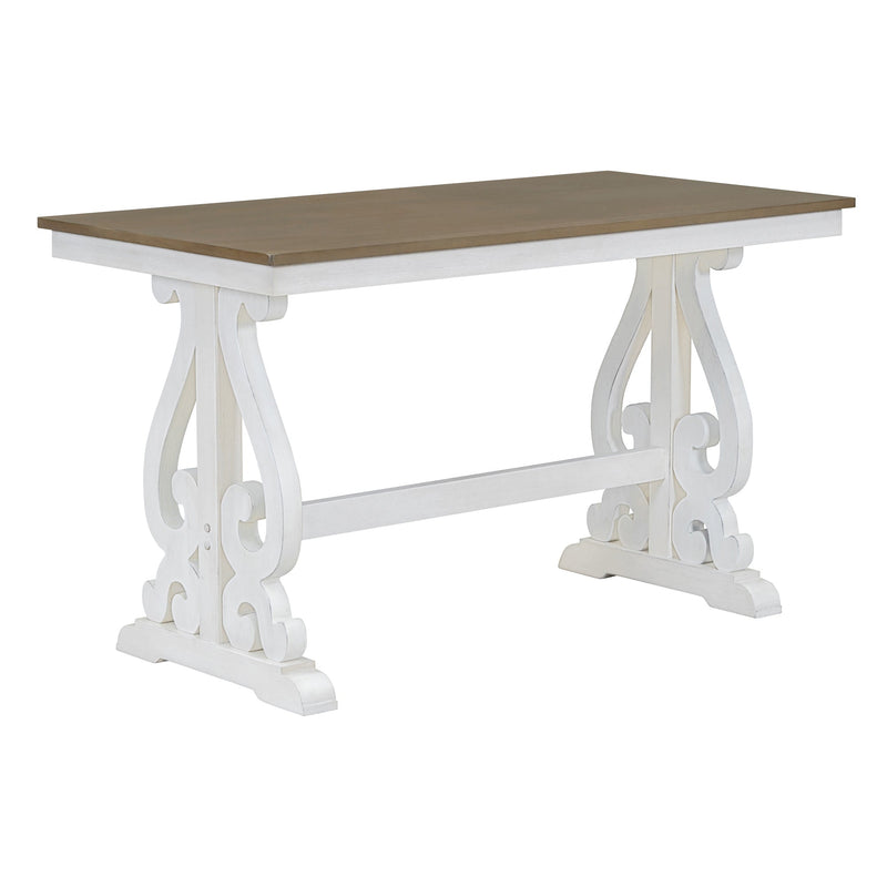 5-Piece Retro Dining Set, Rectangular Wooden Dining Table and 4 Upholstered Chairs for Dining Room and Kitchen (Brown+White)