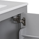 Bathroom Vanity With Single Sink, Combo Cabinet Undermount Sink, Bathroom Storage Cabinet With Two Doors And A Drawer, Soft Closing, Multifunctional Storage, Solid Wood Frame by HouseOfZazla