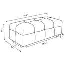 Sooke - Rectangular Ottoman - Off White