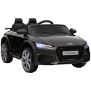 6V Kids Electric Ride On Car, Licensed Audi TT RS with Suspension System and Remote Control, Horn, 5 Songs, Lights, MP3 Player - Black