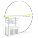 Casey - 2 Door Home Bar Storage Bar With Customizable Lighting - White by HouseOfZazla