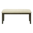 Bench, Rectangular, Hallway, Upholstered, Transitional - Cream