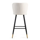 Modern Style Barstool, Tipped Ends, Suitable For Various Decoration Styles - White by HouseOfZazla