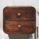 Solid Wood Mini Curved California Nightstand