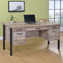 Azura - 4 Drawer Office Desk - Oak by HouseOfZazla