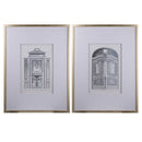 Fake Pencil Architectual Wall Art, Wall Decor Accent (Set of 2) - Silver by Unique Piece Furniture