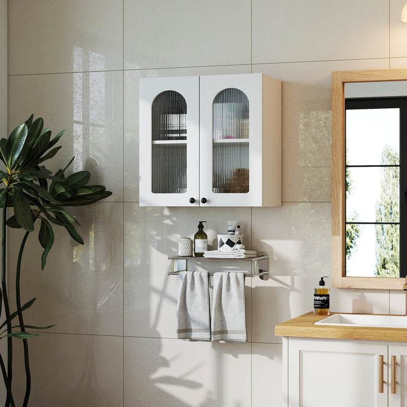 Wall Cabinet with Arched Glass Door and Adjustable Shelves, photo 2 of 10