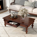Rectangular Wooden Coffee Table with Storage Drawer by HouseOfZazla