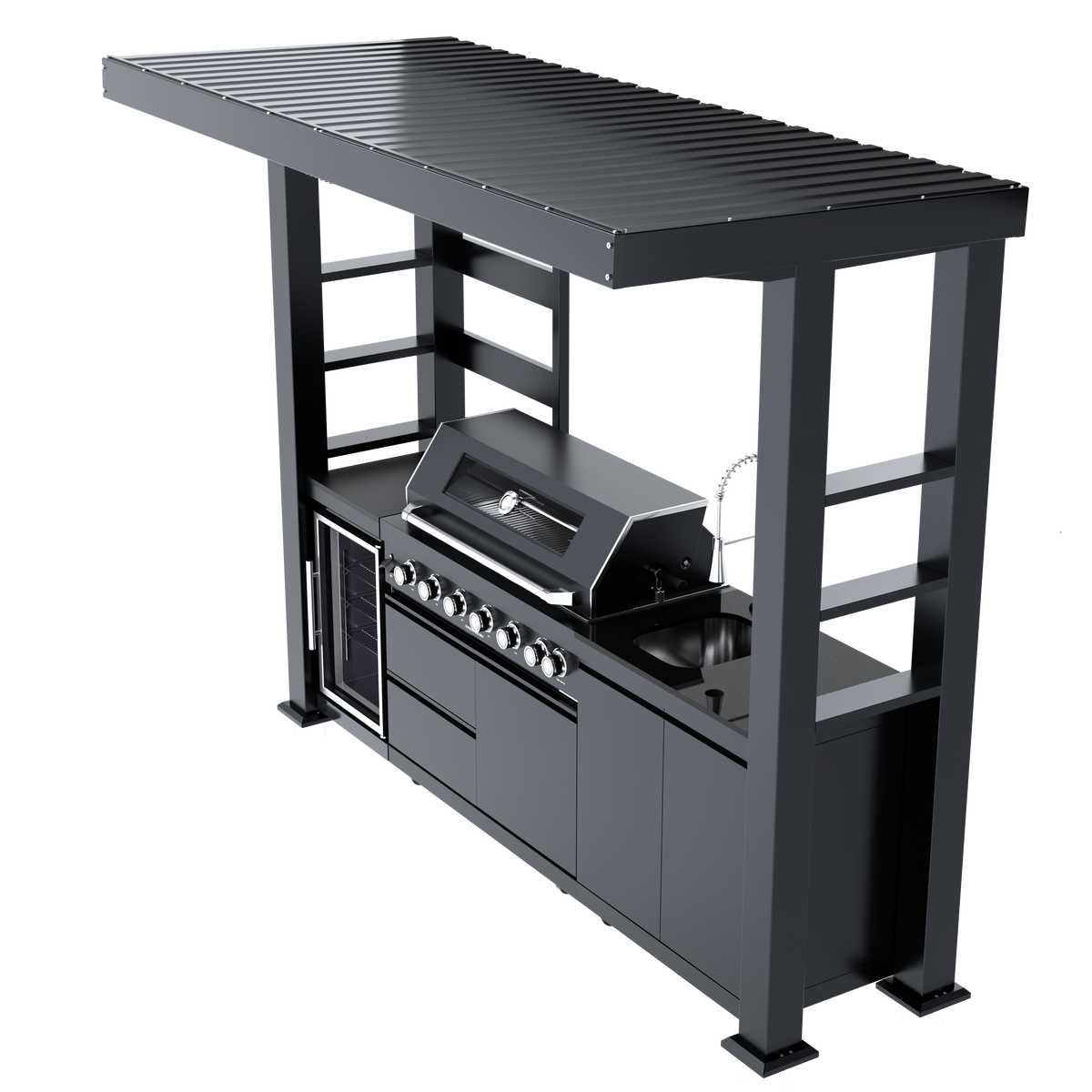 108-Inch 6-Burner Deluxe Outdoor Kitchen Grill, photo 7 of 10