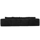 Modular Sectional Sofa, Boneless Couch With 2 Movable Ottomans by HouseOfZazla