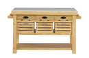Grovaam - Kitchen Island - Marble Top & Natural