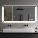 Frameless LED Bathroom Mirror Vanity With Anti Fog Front Lights - Silver by HouseOfZazla