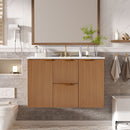 Modern Wall Mounted Bathroom Vanity, Soft Close Doors by HouseOfZazla