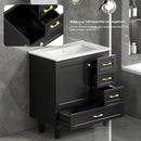 30" Black Bathroom Vanity by HouseOfZazla