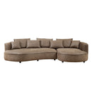 128.74 Inch Modern Sectional Curved Sofa Couch