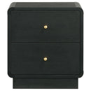 Cavelle 2-drawer Nightstand Bedside Table Black