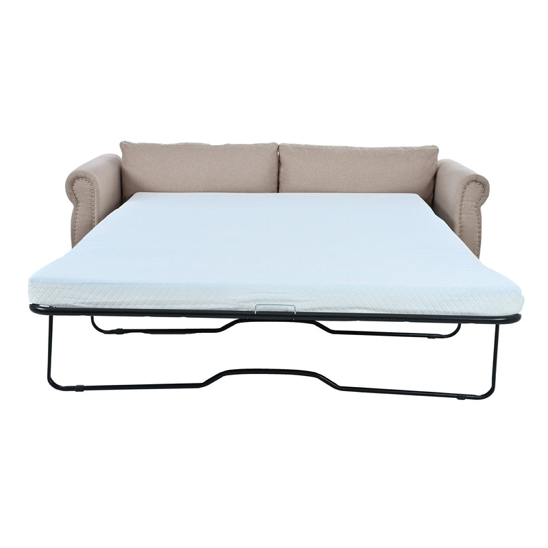 80.7" 2-in-1 Sofa Bed Sleeper with Large Mattress(63"x70.9x3.3 inch), for Living Room Spaces Bedroom