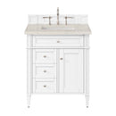 James Martin Brittany 30" Single Bathroom Vanity, Bright White