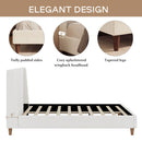 Upholstered Modern Platform Bed With Wingback Headboard by HouseOfZazla