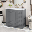Shaker Free Standing Bathroom Vanity Cabinet With Sink, Soft Close Drawers, Soft Close Doors by Unique Piece Furniture