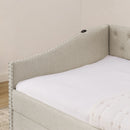 Upholstered Daybed With USB Charging & Pull Out Bed by HouseOfZazla