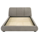 Mokena 46-inch Upholstered California King Platform Bed Taupe