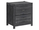 Albany Rustic Nightstand with Drawers, Bedside Table, End Table for Living Room Bedroom Assembled with Sturdy Solid Wood (Grey)