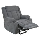 Power Lift Recliner Chair With Extended Footrest, Remote Control, Cup Holders, And Side Pockets by HouseOfZazla