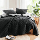 7 Piece Stripe Comforter and Quilt Set - King/Cal King