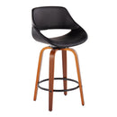Fabrico - Mid Century Modern Fixed Height Counter Stool And Round Footrest (Set of 2) by HouseOfZazla