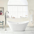 Glossy Freestanding Bathtub, Double Slipper Design, Deep Soaking Comfort by HouseOfZazla