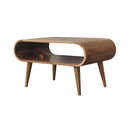 Solid Wood Open Oak-ish Coffee Table, Nordic Legs