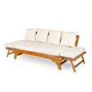 Outdoor Patio Daybed Sofa, 3 Seat Sofa With Foldable Arm 4 Back Pillows by HouseOfZazla