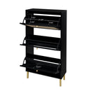 Modern Rattan 3 Door Shoe Rack Cabinet For Entryway by Unique Piece Furniture