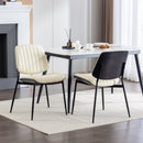 Dining Chairs (Set of 2) Mid-Century Modern Retro Chair With Walnut Bentwood Back Upholstered Seat Metal Legs Adjustable Foot For Kitchen Dining Room Chairs by HouseOfZazla