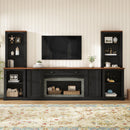 3-Piece TV Stand Set with Curved Side Cabinets for TVs Up to 70"