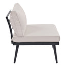 6-Piece Outdoor Sectional Sofa Set with Round Nesting Coffee Tables and Seating Sofa with Cushions for Patio, Porch and Garden (Beige)