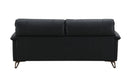 Eilene - Top Grain Leather Loveseat - Black by HouseOfZazla