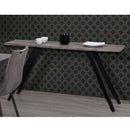 Acacia Wood And Metal Console Table, Live Edge, Angled Legs, Modern Living Room Furniture - Gray / Black by HouseOfZazla
