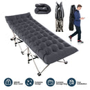 Folding Camping Cot Portable Sleeping Camping Bed Collapsible Travel Camp Cots Guest Bed Cot with 2-Sided Soft Pad 440LBS Max Load