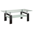Dyer 2-piece Rectangular Coffee and End Table Set Black