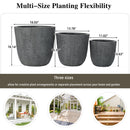 U_STYLE Lightweight MGO Planter Set of 3 by HouseOfZazla