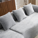 Modular L-Shape Sectional Sofa With Curved Chaise by HouseOfZazla
